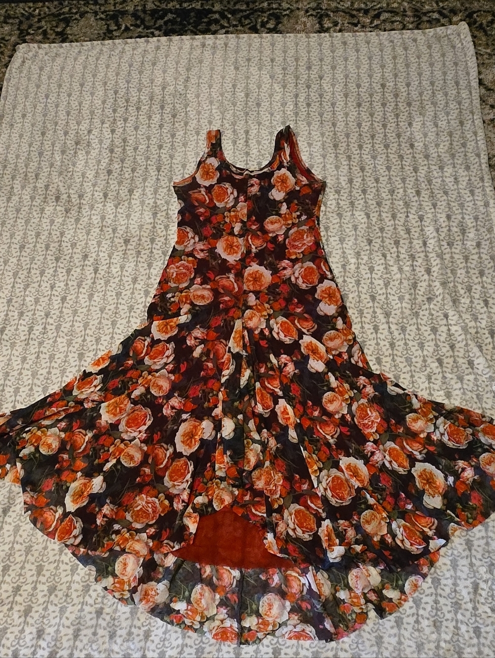fUZZI Floral Midi Dress XL